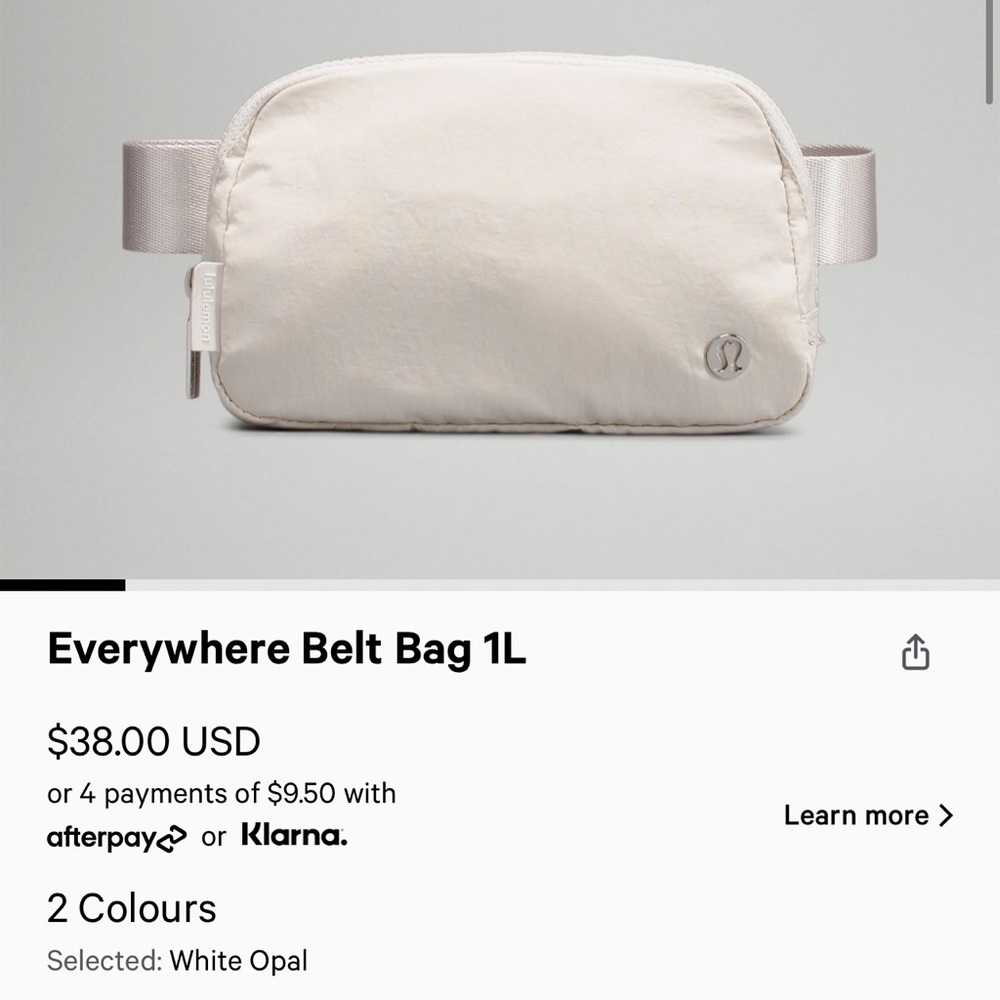 NWT Lululemon Everywhere Belt Bag